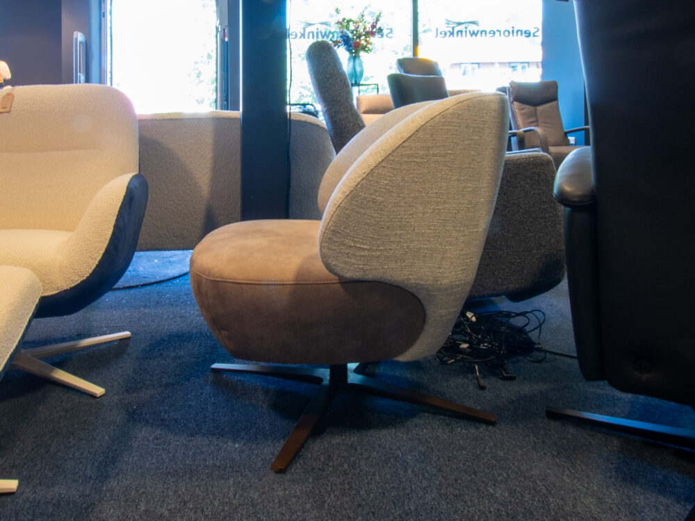 2 kleurige draaifauteuil Lavello - Afbeelding 3