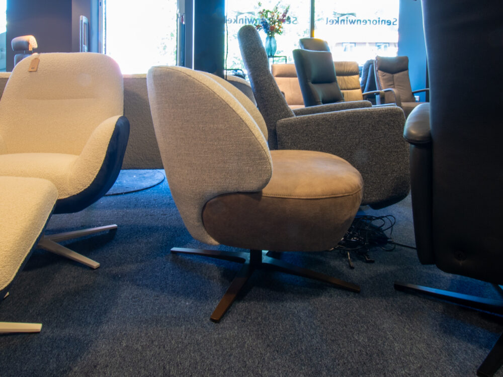 2 kleurige draaifauteuil Lavello - Afbeelding 4