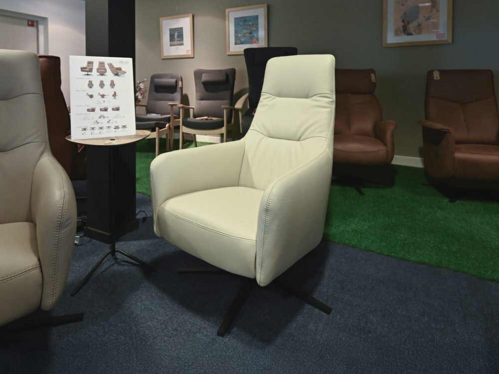 Leren draaifauteuil Harley - Afbeelding 2
