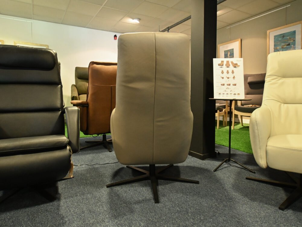 Leren draaifauteuil Harley Grey - Afbeelding 5