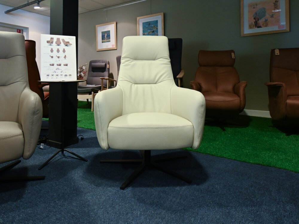 Leren draaifauteuil Harley - Afbeelding 3