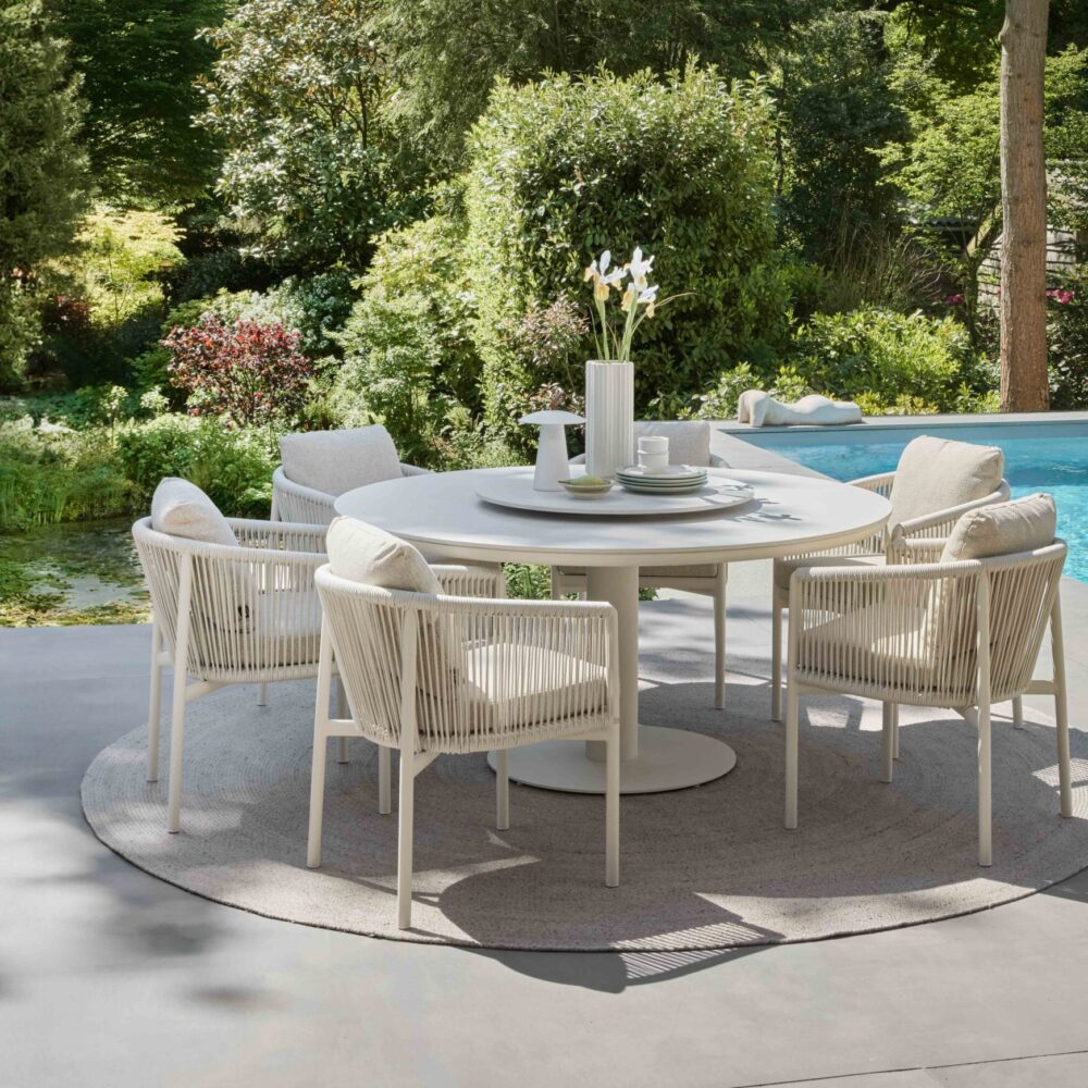 Alternative view of Apple Bee Melville Dining tuintafel ⌀140 Oyster compleet