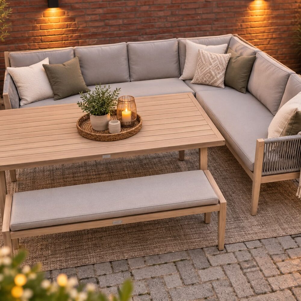Alternative view of Garden Impressions low dining loungeset Rondo 6 delig Teak ACTIE!