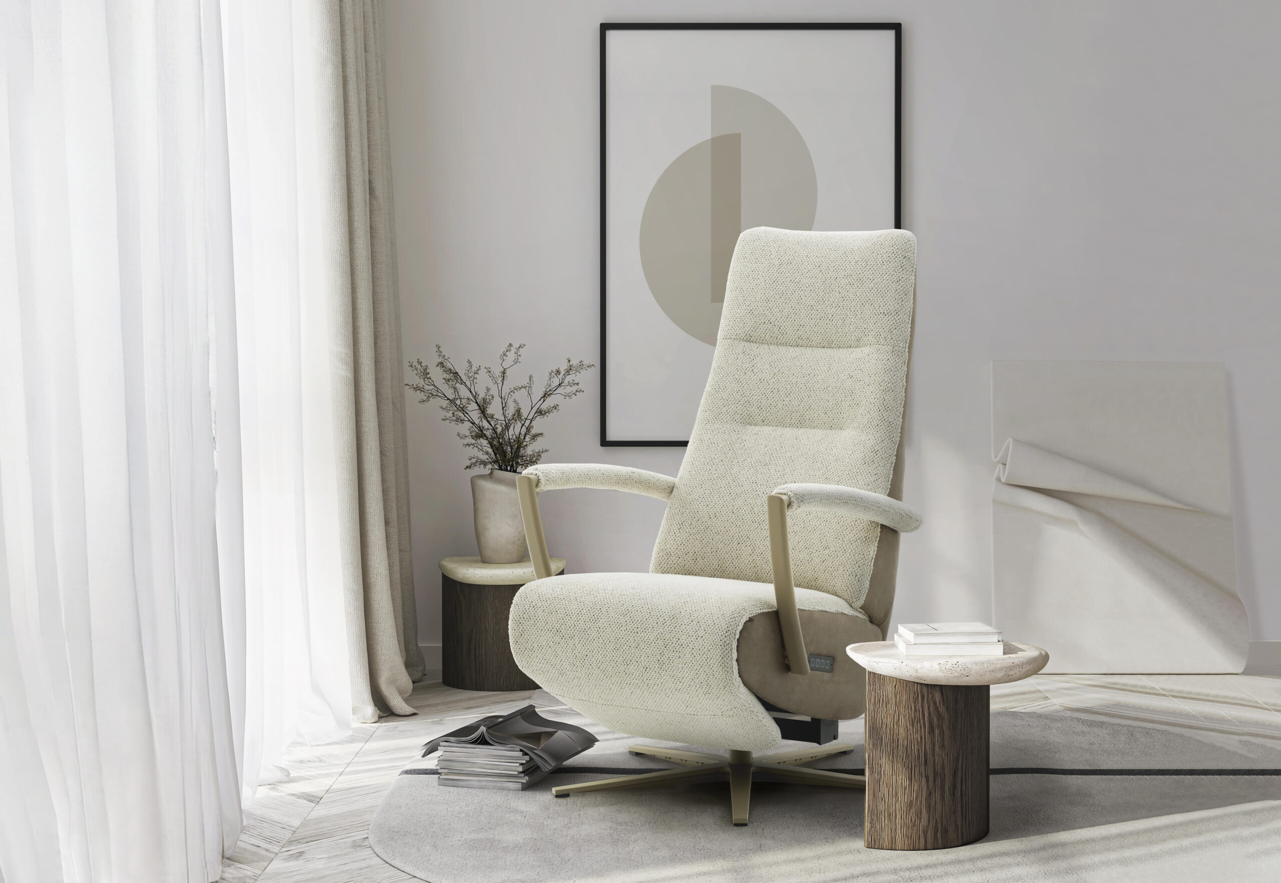 Relaxfauteuils en sta op stoelen