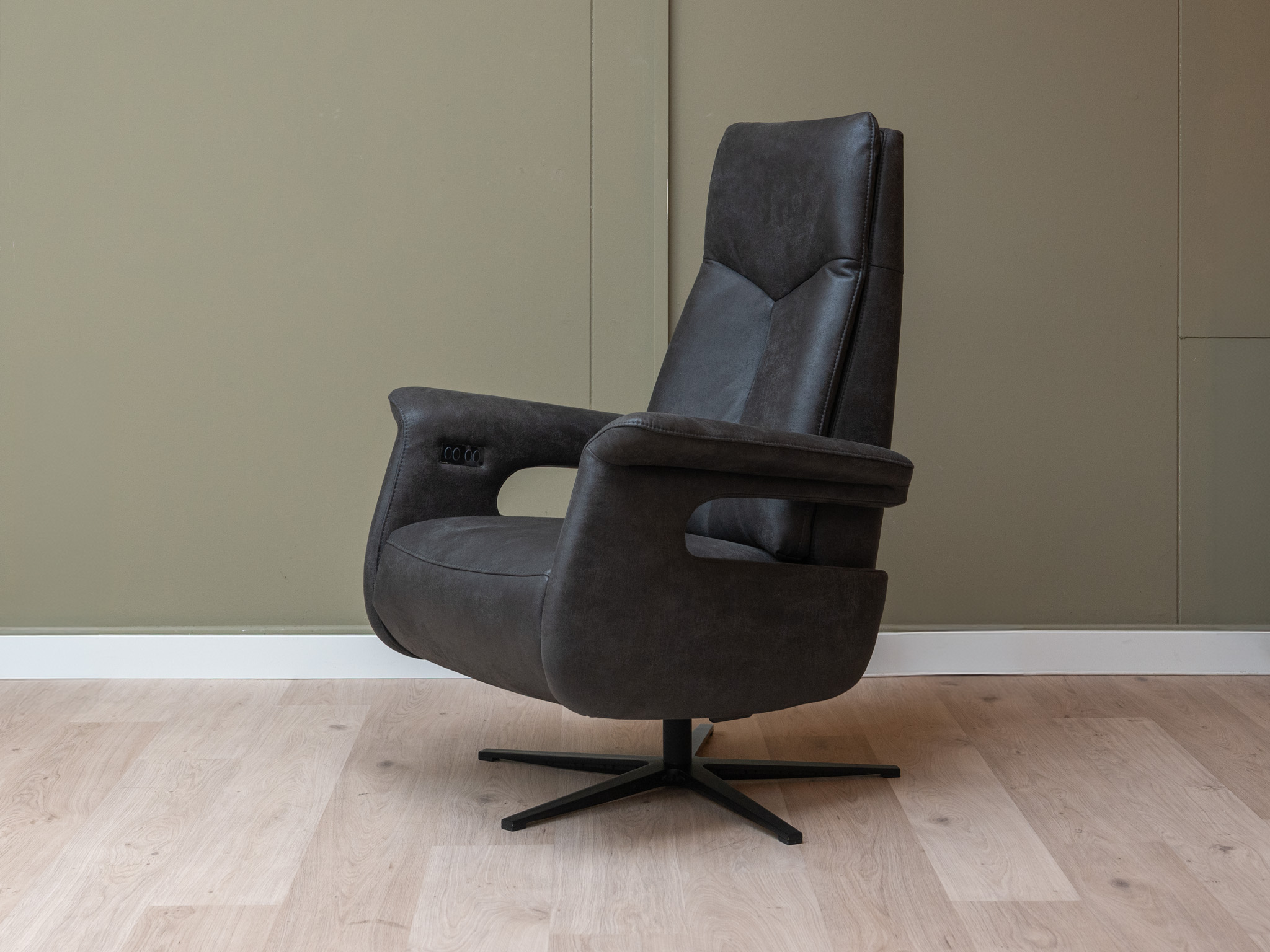 3 motorige relaxfauteuils Zeus Antraciet - Afbeelding 2