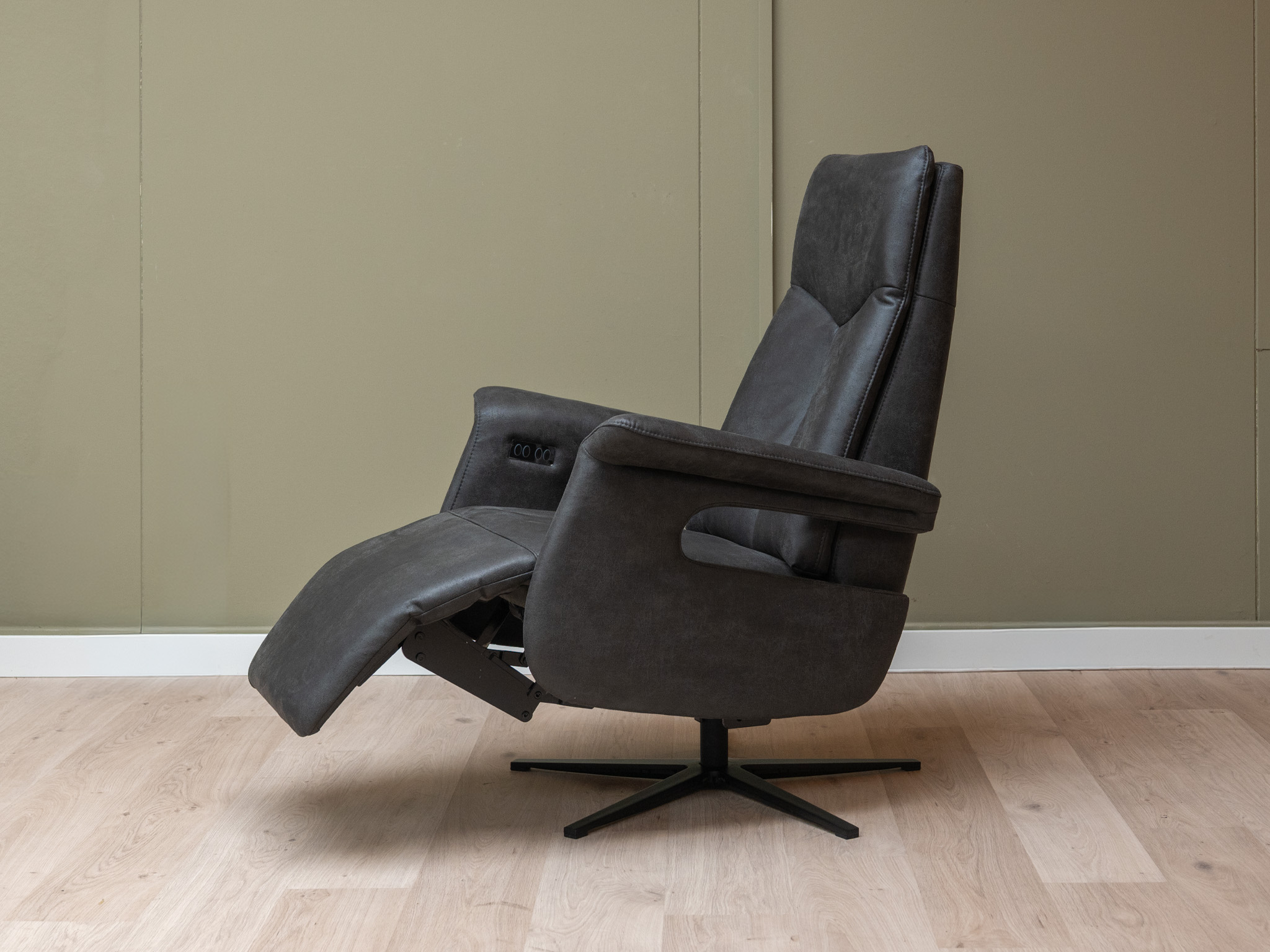 3 motorige relaxfauteuils Zeus Antraciet - Afbeelding 3